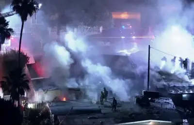 Multiple homes burn in massive Pacoima fireworks explosion; 1 critically injured